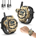 Walkie Talkies for Kids Rechargeable 2 Pack, Long Range Camo Walkie Talkie for Boys Age 8-12, Wrist Walkie Talkie Spy Watches for Kid, Kids Walkie Talkies 2 Pack for Christmas Birthday Gift