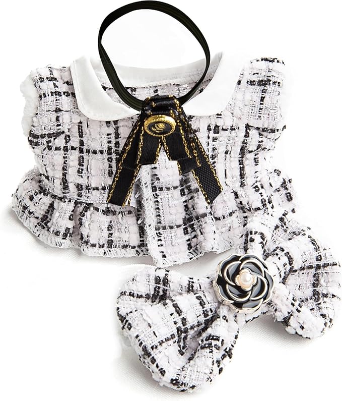 17cm Doll Clothes Set & Outfit - Cuddly Fashion Dresses with Accessories, Luxury Chic Doll Clothing & Plush Pullover Hoodie Doll Clothing DIY ,Just Clothes