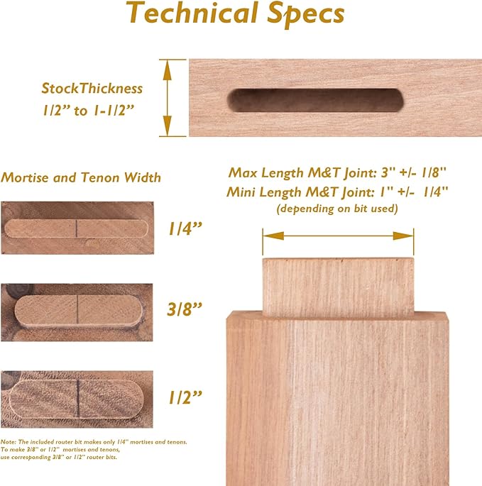 O'SKOOL Mortise and Tenon Jig is Ideal for cabinets, Chairs, and Table Construction Using a Plunge Router