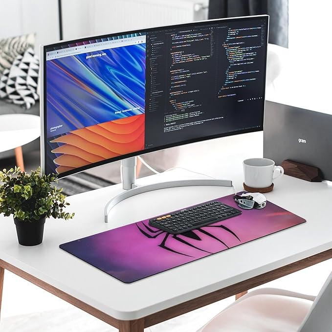 Spider Mouse Pad Large Extended Computer Full Desk Pad 31.5x11.8 inch Computer Mouse Mat Keyboard for Home Office Gaming