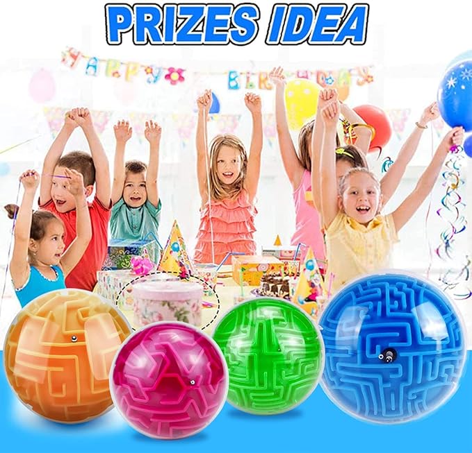 YongnKids 4 Pack 3D Puzzle Maze Ball Toys| Brain Teaser Puzzles Maze Game for Adults & Kids Ages 8-12 13+ Gifts, Games for Adults and Family Best- Easy & Medium & Hard Challenges