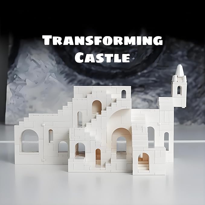 Magic Maze Building Block，White Transforming Castle Deformable Building Blocks（660PCS Gifts for Adults