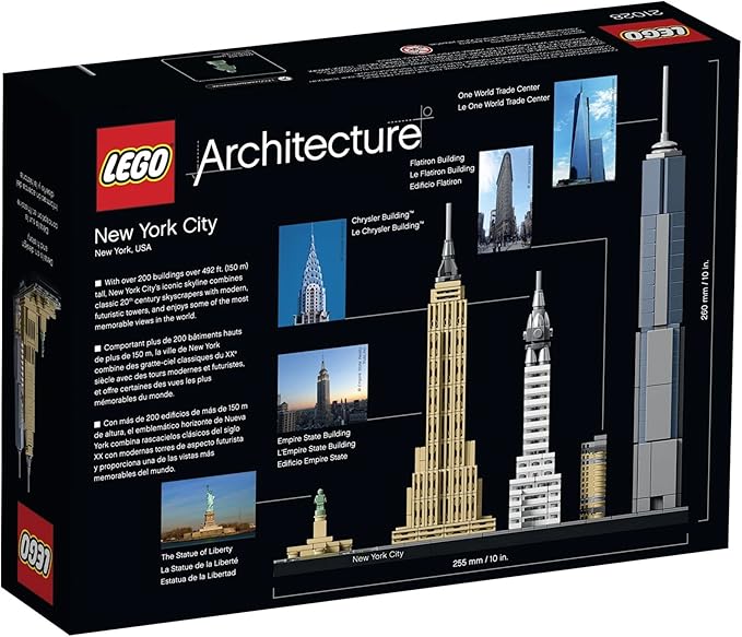 LEGO Architecture New York City Model Kit - Bedroom or Office Decor for Kids & Adults, Ages 12+ - Building Blocks to Display - NYC Gift & Souvenir Ideas - 21028