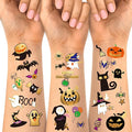 Halloween Temporary Tattoos For Kids Pumpkin, Ghost, Witch Halloween Party Favors for Boys or Girls- 126 pcs Golden Goodies Waterproof Fake Tattoos For Kids 6 7 8 9 10 11 12 years old