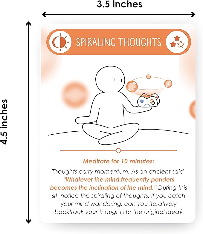 BEST 100 Daily Meditation Cards | Anxiety Relief Item for Relaxation | Self Care Kit for Stress Relief | Perfect Mindfulness Gift For Teens & Adults | Advance Beyond Positive Affirmations