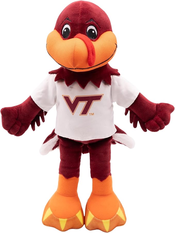 Playtime by Eimmie 14" Virginia Tech University Plush Doll – Soft Rag Doll Mascot for College Football Fans, Sports-Themed Plush Figure for Kids, Toddlers & Collectors, Surface Washable
