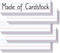 Chell Short Sentence Strips Cardstock 3” x 12”, White Ruled Word Learning Strips Nameplates for Teacher Supplies, Pack of 80