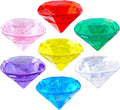 Niceup 60mm Large Diving Gems Pool Toys for Kids 7PCS 2.36in Acrylic Fake Jewel Gemstones Princess Mermaid Dive Party Favors Swimming Toys Red Blue Purple Green Clear Yellow Pink