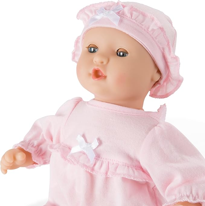 Melissa & Doug Mine to Love Jenna 12" Baby Doll with Moving Eyes, Thumb & Pacifier Sucking Action, Doll Clothes & Accessories, Toddler Toys for Girls & Boys Ages 18 Mo+