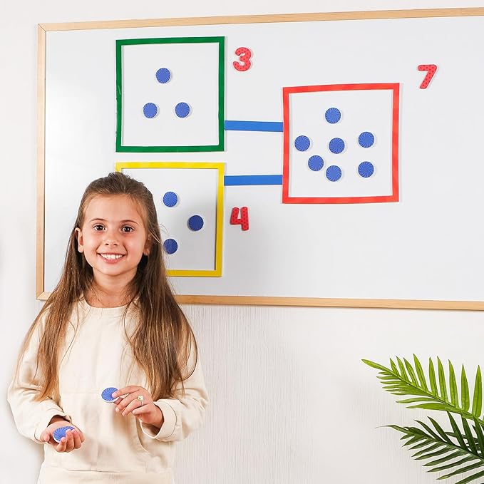 75 PCS Colorful Magnetic Number Bonds - Magnetic Numbers for Whiteboard, Number Line, Math Aids Accessories and Resources, Kindergarten Math Manipulatives, Number Bond Game - Simply Magic