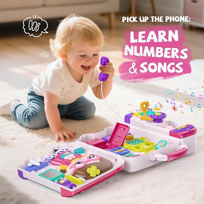 Busy Board Montessori Toys Gift for 1-2 Year, Early Educational Montessori Toys for Toddler 1-3, Birthday Gifts Toy for 1 2 Year Old, Ideas 1 Year Old Birthday Gift Toy