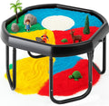 28'' Sensory Tray Large Size Durable Portable Play Tuff Tray with Adjustable Height Stand for Kids Toddlers Indoor Outdoor for Sand Water Block Pasta Rainbow Rice Christmas Novelty Gifts(27.56 Inch)