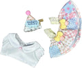 17cm/6.7in Clothes Set for Dolls - Cute Hat & Overalls Outfit, Soft Premium Fabric Dress Up Accessories Suit, Easy On/Off, NO Doll Included (ice Cream)