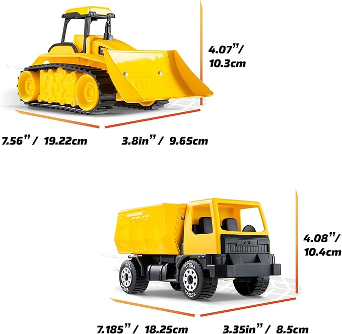 Tonka - Steel Classics Giga Series - Dump Truck & Bulldozer, 2-Pack