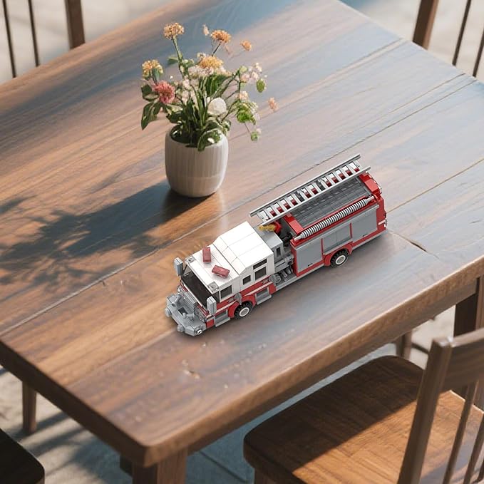 Firetruck Building Blocks Set, Small Firemech Model Kit, Fire Engine Toy Set, 422 Pcs Bedroom Decorations, Gift for Adults Christmas and Birthday.