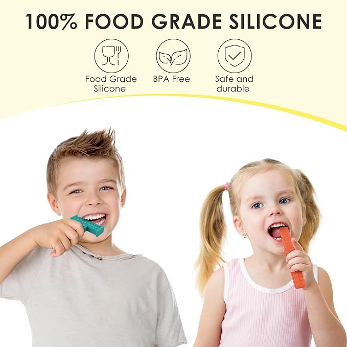 ERKOON 5 Pack Sensory Chew Toys for Autistic Children, Silicone Chewy Tubes Teething Tubes for Autism, ADHD, SPD, Chewies with Special Needs, Oral Motor Chewy Tool for Sensory Kids