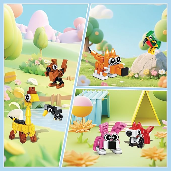 30 Pack Party Favors Building Set for Kids, 750 Pcs Mini Animal 3-in-1 Building Block Kit Sets, Goodie Bags Stuffers for Kids Classroom Prizes Birthday, Best Gifts for Boys Girls Ages 6+
