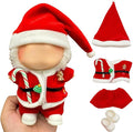Doll Outfit Clothes Set for 17cm Dolls, Cute Dolls Accessories, Premium Fashion Hat Overalls Sweater Bag Dress Jumpsuit, Christmas Set, NO Doll.(Christmas B4)