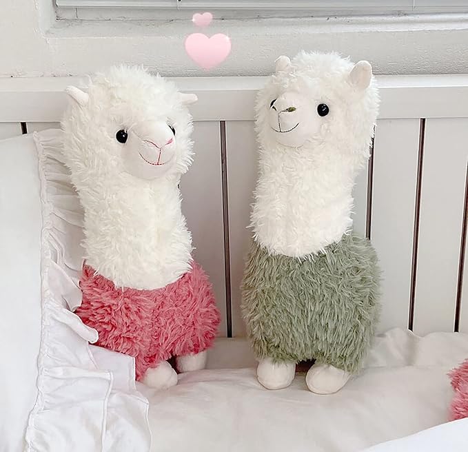Llama Stuffed Animal Cute Llama Plush Alpaca Toy 9.8 inch for Girls Boys 2 Pieces(Alpaca)