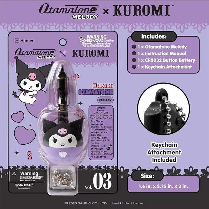 Otamatone Melody Hello Kitty and Friends Electronic Portable Music Instrument / Synthesizer Toy from Japan by Maywa Denki [English Instructions] - Kuromi