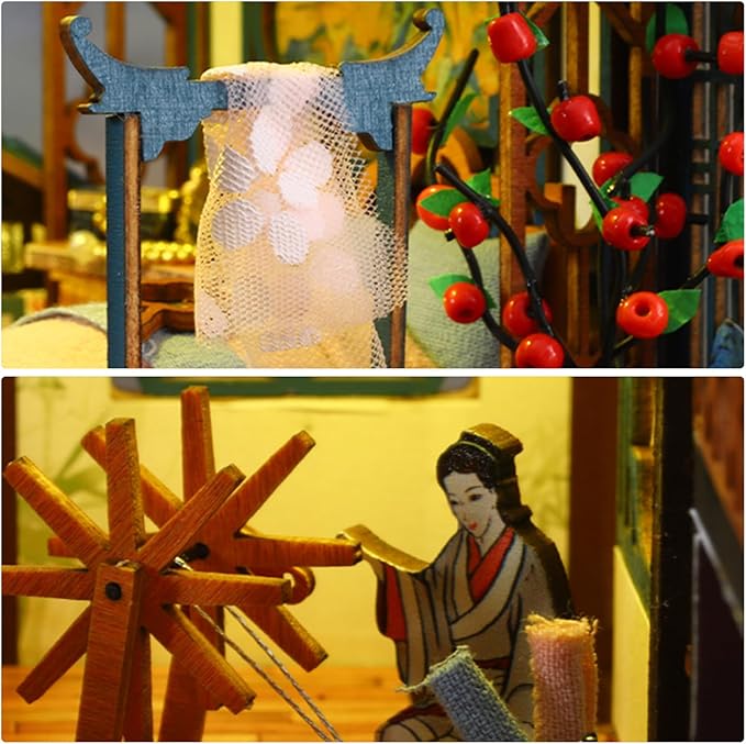 Miniature Dollhouse Kits, Tiny House Kit and Light, Doll House Kits for Adults to Building, Unique Gift for Birthday Christmas Day, YaYun