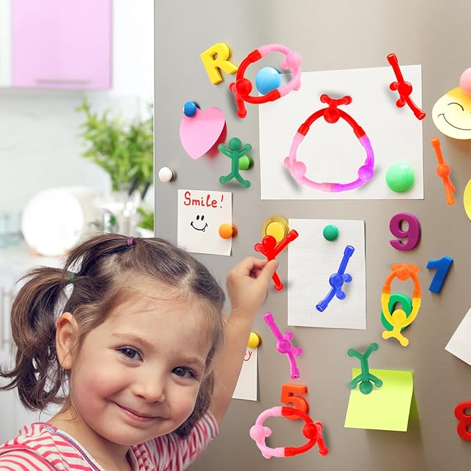 6Pcs Magnetic-People-Magnet-Men, Magnetic Travel Toys for Kids, Creative, Portable and Educational, Funny Magnets for Kids, Small Toys for Classroom Prizes, Easter Egg Stuffers, Office