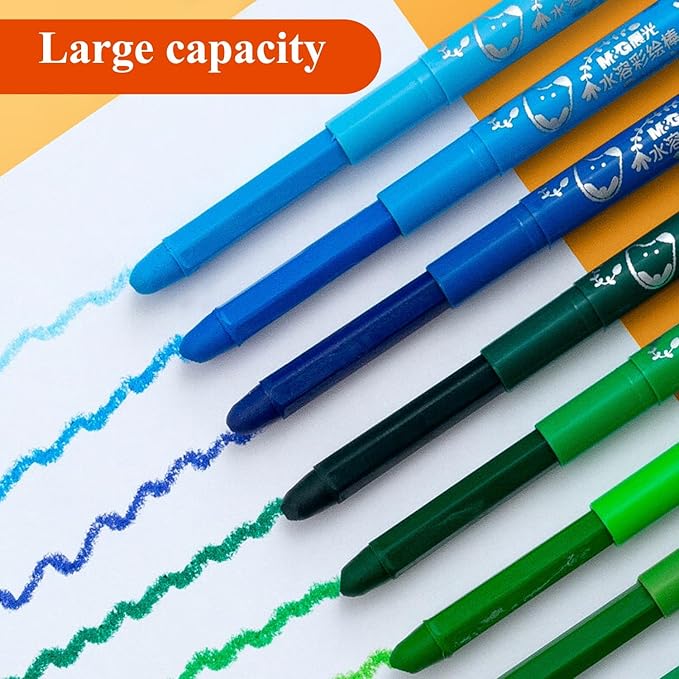 M&G 36 Colors Solid Tempera Paint Sticks for Kids, Washable Non-toxic, Quick Drying, Works Great on Paper Wood Glass Ceramic Canvas, Paint for Kids and Toddlers
