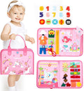 hahaland Busy Book for Toddlers Boys Girls Montessori Toys for 3+ Year Old Preschool Educational Learning Activities Toddler Travel Toys for Ages 3 4 5 with Life Skill Number Color Weather