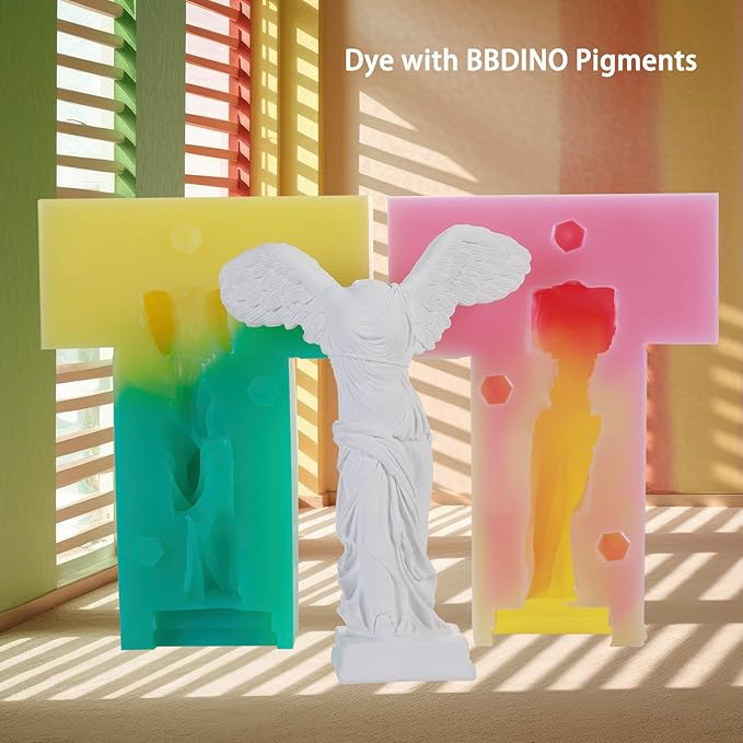 BBDINO Silicone Mold Making Kit 20A - 1 Gallon/10 lbs/160 Oz, Clear Translucent, 1:1 by Volume, Liquid for Resin, Soap, Concrete, Wax