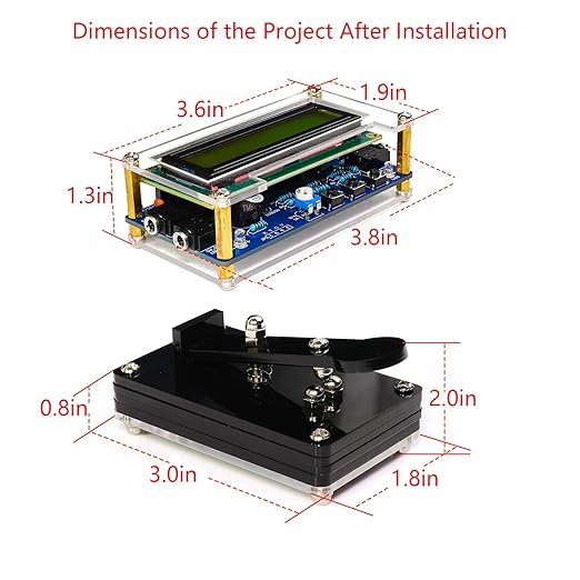 EIELE Soldering Practice Kit Morse Code Decoder CW Morse Code Practice CW Audio Input Excellent Soldering Practice Project Ideal for School Teaching and Beginners （Requires Soldering）