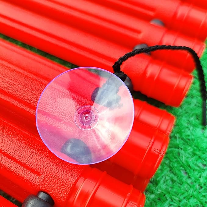 Balance Path Board Balance Block Space Saving Stable Non Slip Edging Kindergarten Balance Trail for Outdoor Indoor, red