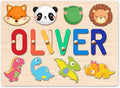 Personalized Name Puzzle for Kids, Wooden Puzzles for Toddlers 1-3, Custom Baby Toddler Toys for 1 Year Old, Personalized Christmas Birthday Gifts