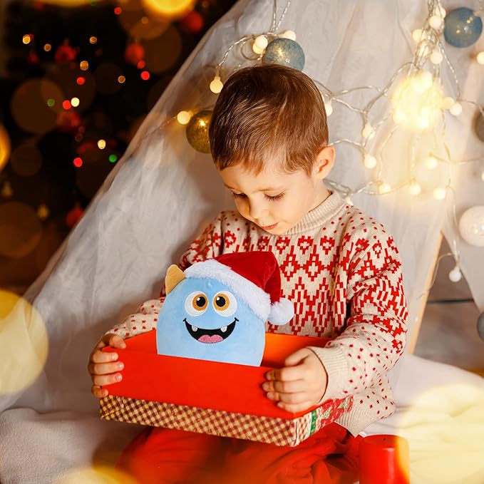 Christmas Plush Monster, Cute Christmas Stuffed Animal Gift for Kids