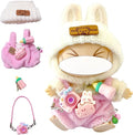 Clothes for LABUBU 17cm Doll (NO Doll),Outfit for LABUBU,Dress and Hairpin Set for LABUBU Dress Up,Accessories for LABUBU