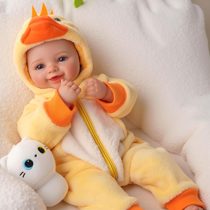 BABESIDE Toddler-Friendly 15-Inch Baby Dolls–Lightweight Soft Body Realistic Baby Doll Cute Smiling Lifelike Newborn Doll for Dress Up Play–Great Perceived Value for 3+ Year Old Girl Gift