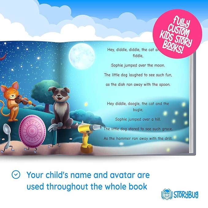STORYBUG Personalized Nursery Rhymes Personalized Story Book - Personalized Children's Book with Name