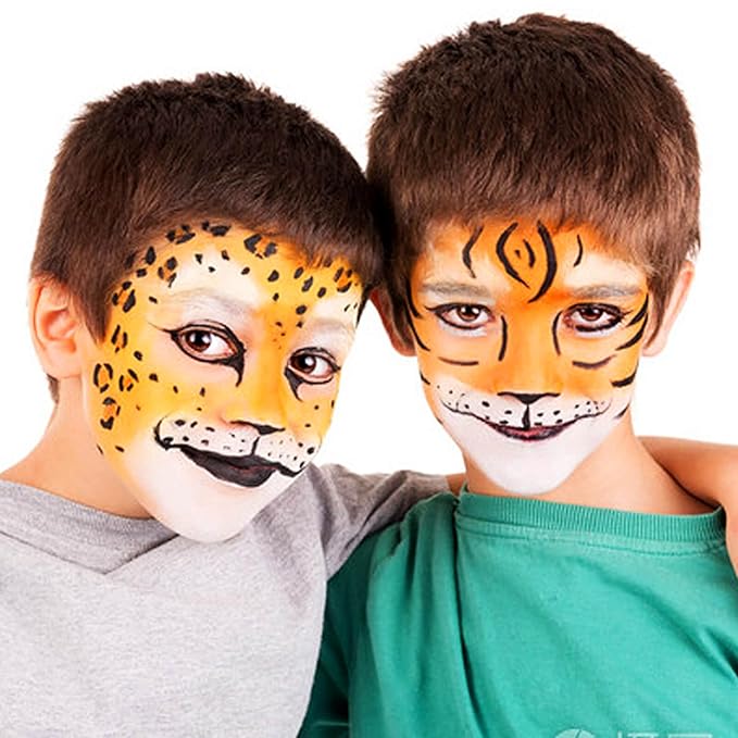 MEICOLY Orange Face Body Paint Stick(1.06 Oz),Cream Face Paint for Halloween Pumpkin Tiger Special Effects SFX Makeup,Orange Eye Black Baseball/Softball,Sweatproof & Waterproof