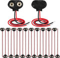 CHANZON UL Wires 20pcs 9v Battery Clip Connector T Connector with Leads Wires Plug Pigtail Harness of 10pairs 9 Volt Leather Kit for Arduino LED Strip Terminal