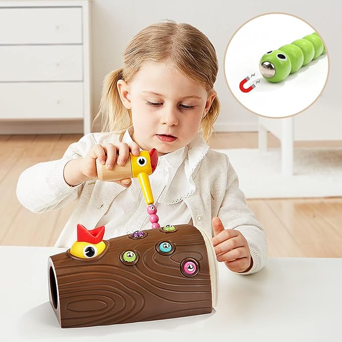 TOP BRIGHT Montessori Toys for 2 Year Old - Magnetic Bird Feeding Games for 2 Year Olds, Learning Toys for Toddlers 2-4 Years, Fine Motor Skills Toy for 3 Years Old Girls and Boys