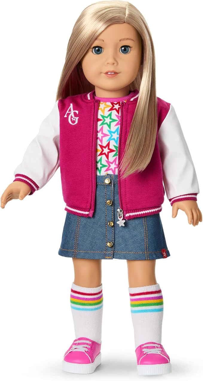 American Girl, Truly Me 18-inch Doll #100 with Dark-Blue Eyes, Straight Blonde Hair, Light-to-Medium Skin, for Ages 6+