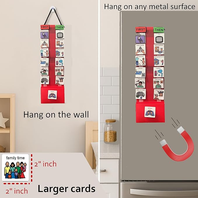 Visual Schedule for Kids – 133 Durable Plastic Picture Cards with Soft Loop Coins | Daily Routine & Chore Reward Chart for Home, School, Autism, ADHD & Special Needs Behavior Support