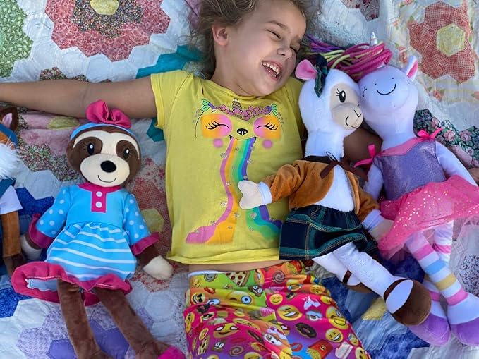 Plushible Soft Baby Doll, 18 Inch Alpaca - Plush Rag Doll with 2 Clothing Sets, My First Plush Toy for Girls, Boys & Infants, Soft Baby Stuffed Toy, Adorable Companion for 1 Year Old & Up