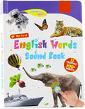 My First English Words Sound Book Toy, English Learning Talking Book for Kids 2 3 4 5 6 Years Old, Interactive Electronic Audio Toddler Books, 470+ Words, 21 Themes, Press to Learn Phonics (3-9y)