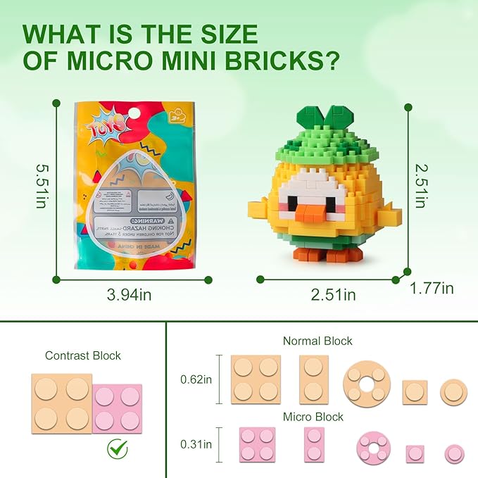 HIGH GODO 12Pack Animals Party Favors Building Set, 2491PCS Cute Animals Building Blocks for Goodie Bag Stuffers Classroom Prizes, Party Favors Birthday Gift for Kids Boys Girls Student 8+