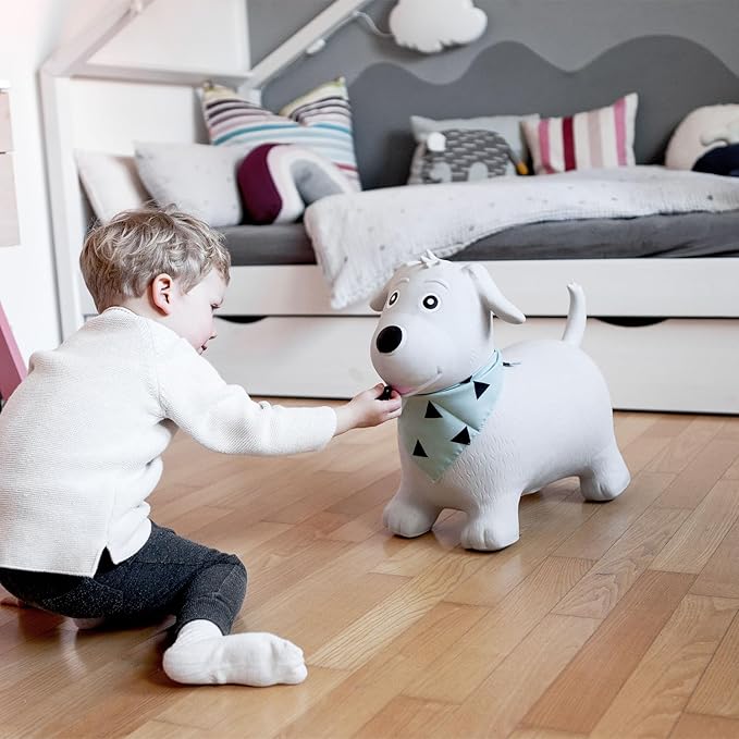 Kindsgut Bouncy Animal Hopper Dog for Children, Designed in Germany, Playful and Modern Colors, air Pump Included, Indoors and Outdoors