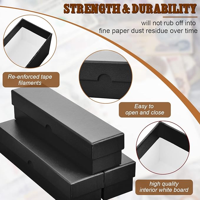 Teling 4 Pcs Coin Storage Box 2x2inch Flip Holders Collectors Coin Supplies Holders for Cents Collection Cardboard (Black)