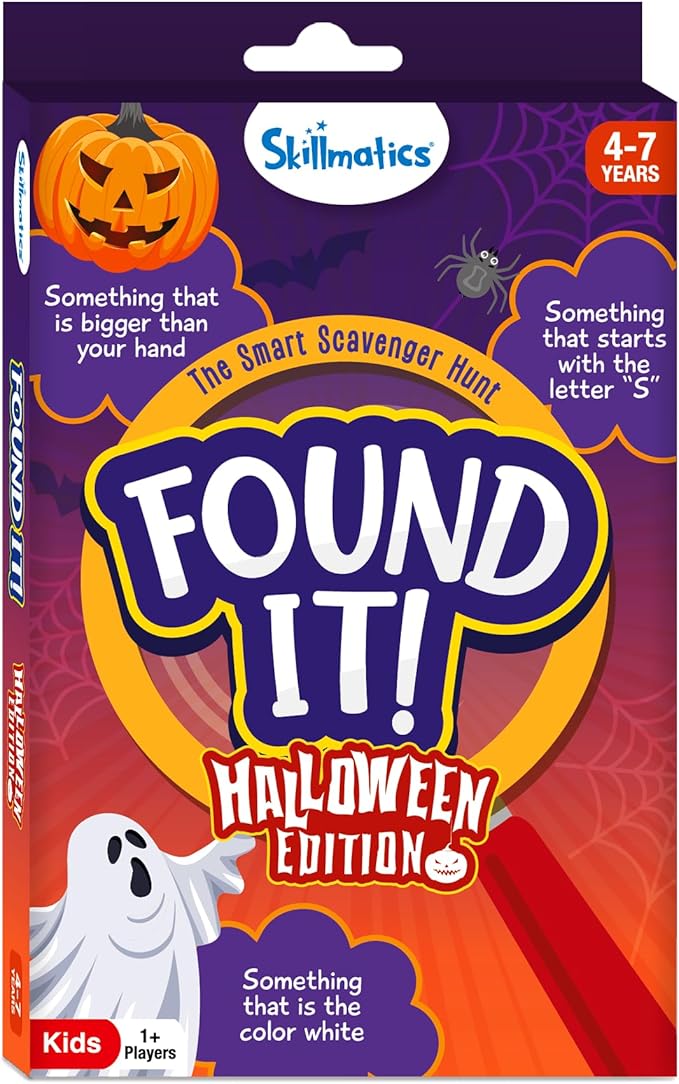 Skillmatics Card Game - Found It Halloween Scavenger Hunt, Educational Learning Toys, Perfect for Indoor or Outdoor Play, Classrooms, Party Games, Gifts for Kids and Families, for Ages 4, 5, 6, 7