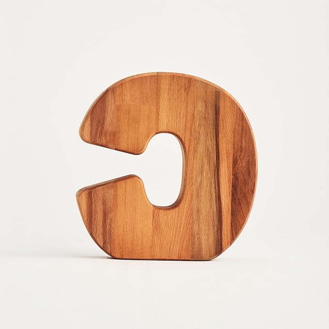 Personalized Wooden Piggy Bank – Custom Letter C Coin Bank in Beech Wood with Acrylic Front, Engraved Name Option, Money Saving Box for Kids and Adults