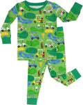Little Sleepies Two-Piece Pajama Set for Boys & Girls, Soft Viscose from Bamboo Toddler Pajamas for Kids, Family Matching PJs
