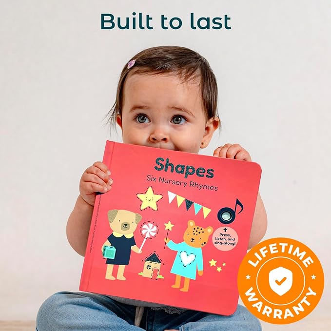 Cali's Books Shapes Book for Toddlers 1-3 - Musical Books for Kids, Interactive Talking Baby Sound Book, Educational Song Learning Toys, Sing and Learn Music Toy for Babies